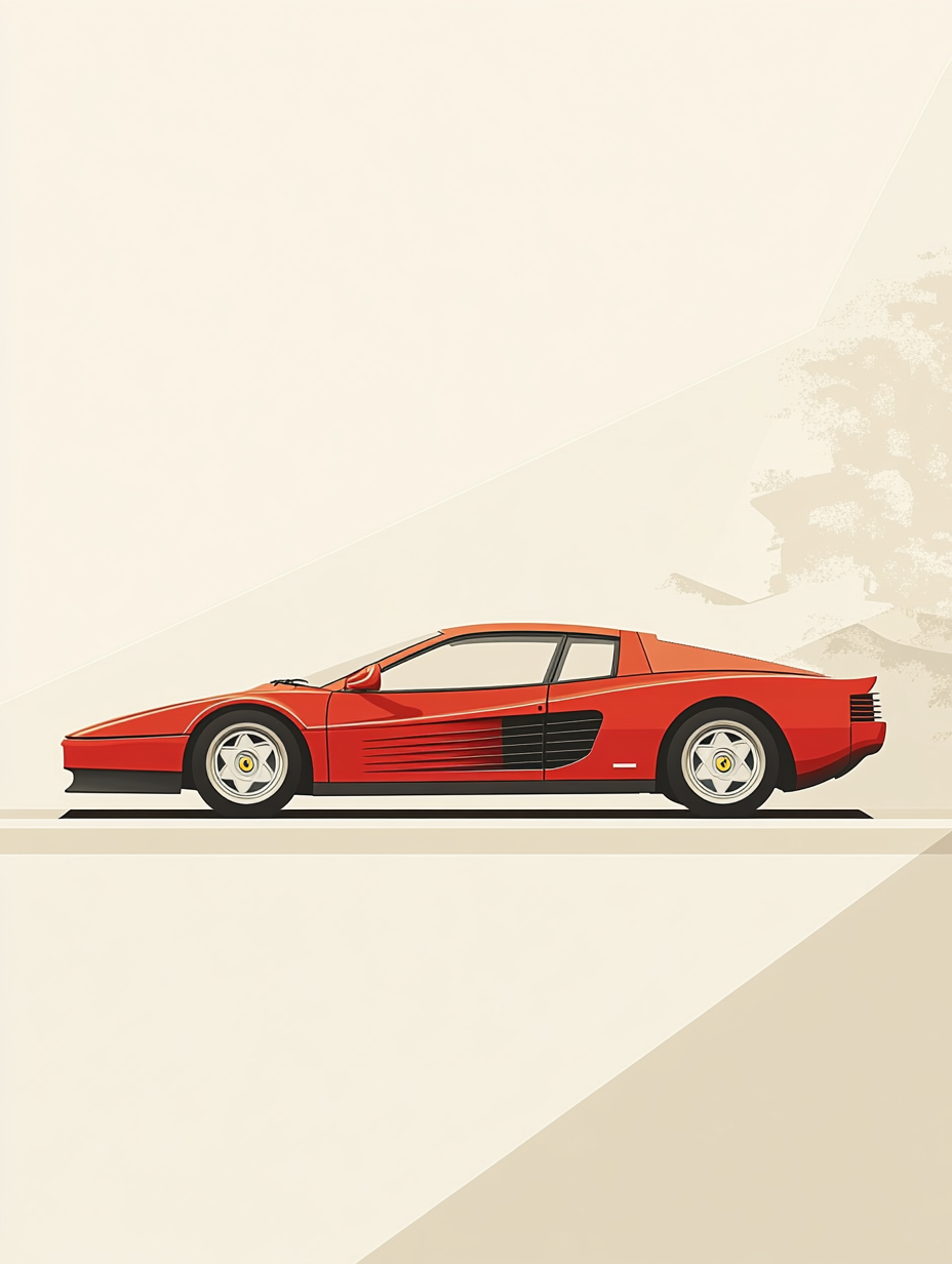 Ferrari Testarossa Bold Lines_7